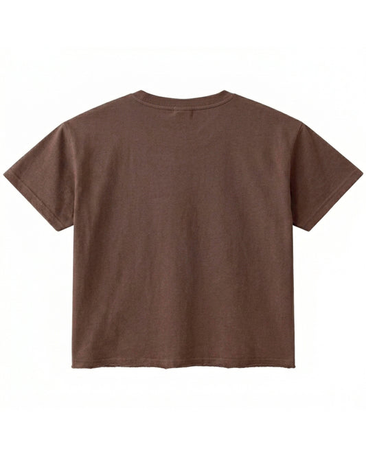 Brown Boxy Fit T-shirt Back Design