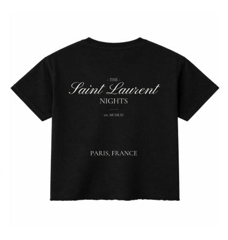 Melo Studios — Black Printed Boxy T-Shirt