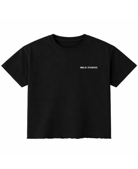 Black Boxy Fit T-shirt Front Design