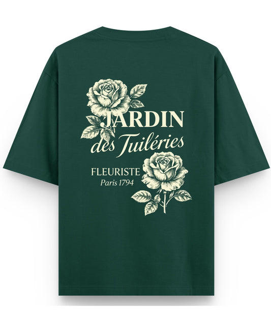 Bottle Green Oversized T-Shirt Back Design