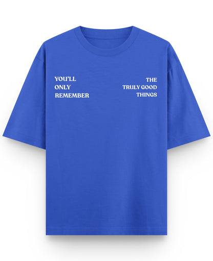 Royal Blue Oversized T-Shirt Front Design