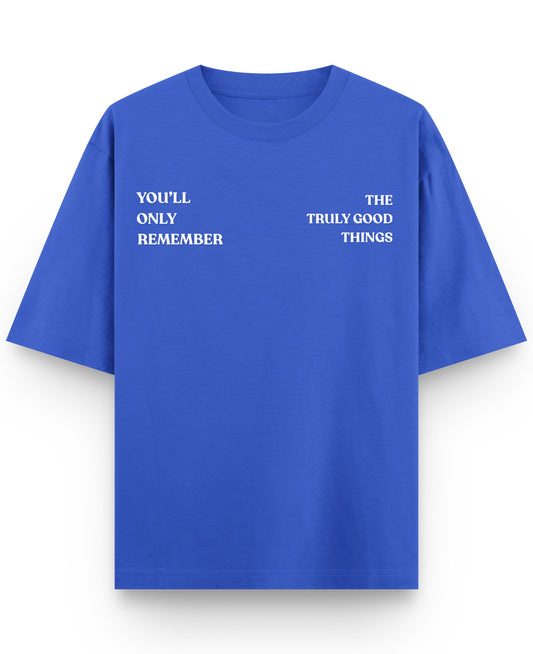 Royal Blue Oversized T-Shirt Front Design