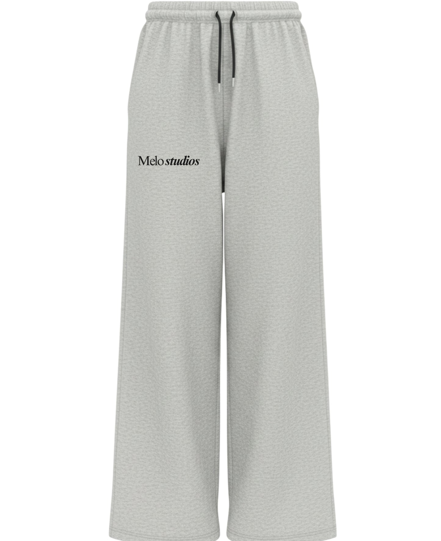 Grey Cotton Joggers Front Design