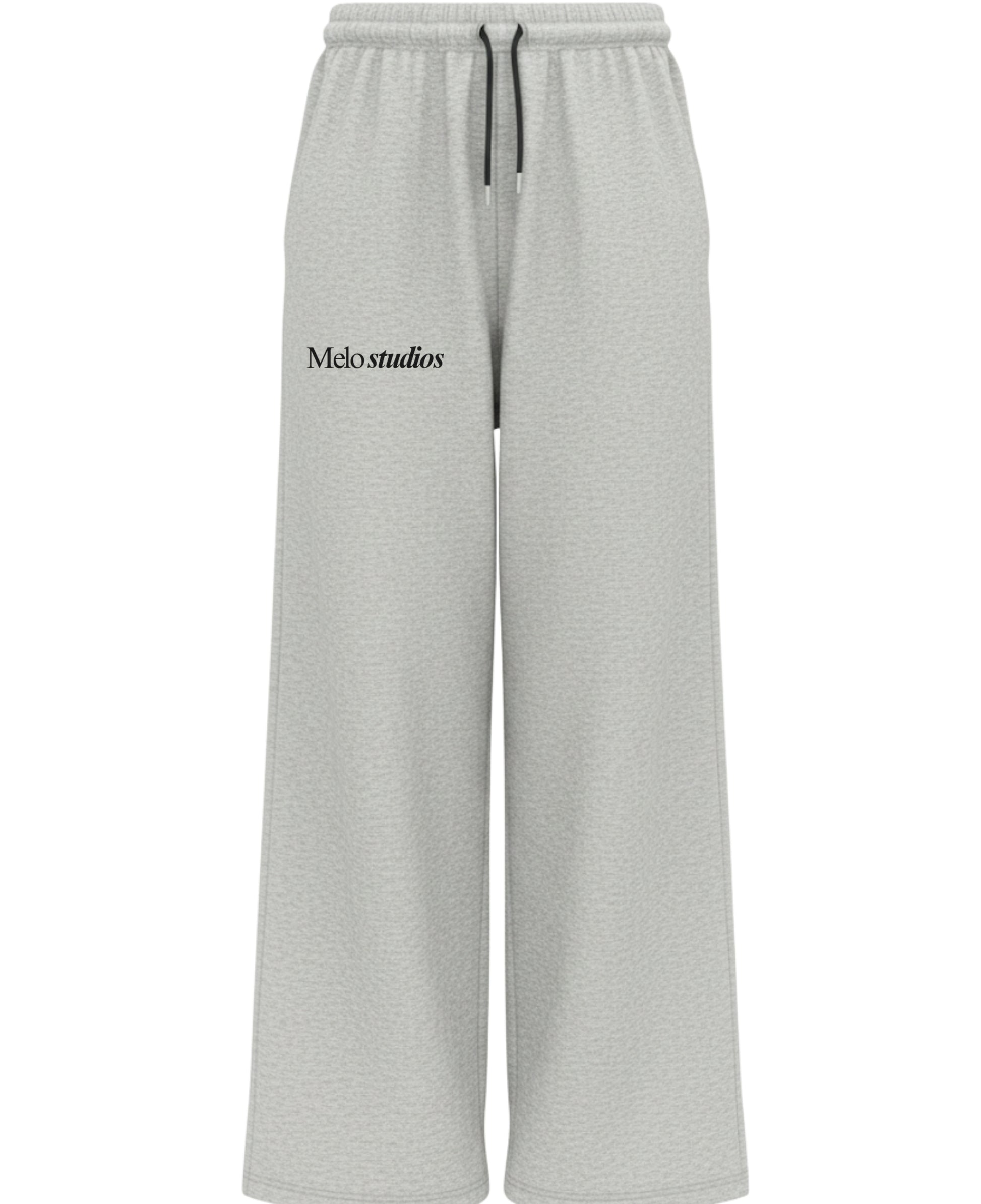 Grey Cotton Joggers Front Design