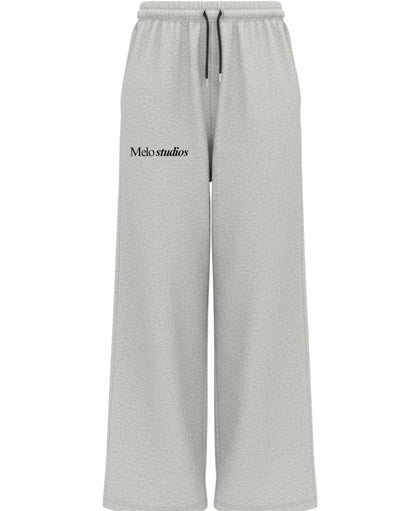 Grey Cotton Joggers Front Design