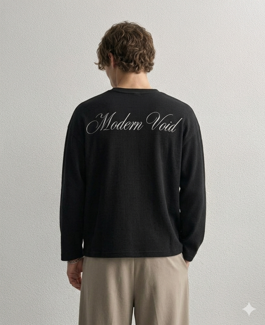 Printed Henley black